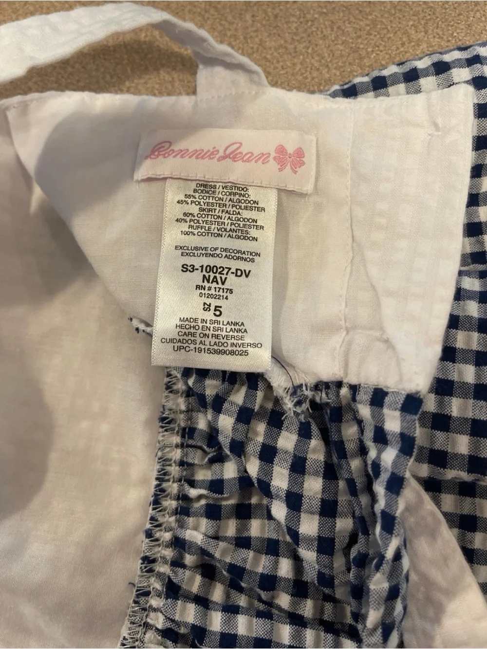 Patriotic girls dress size 5 Bonnie Jean
